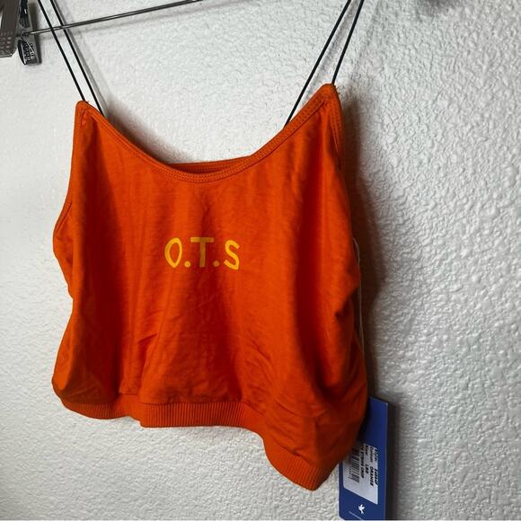 One Teaspoon Sport OTS string crop tank top in orange NEW LARGE - Picture 3 of 9
